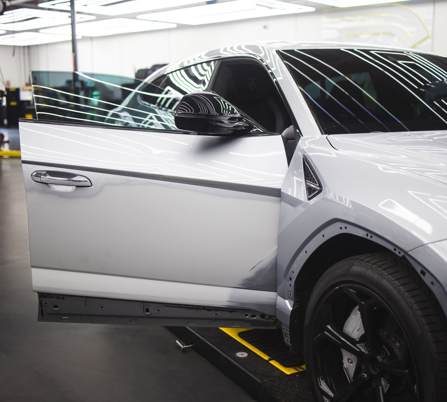 Collision panel repair on a vehicle in the AUTOSTREAM360 body shop