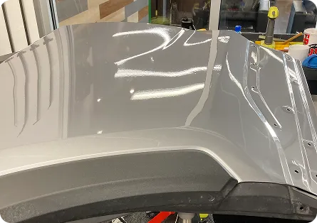 Vehicle being repaired in the AUTOSTREAM360 body shop